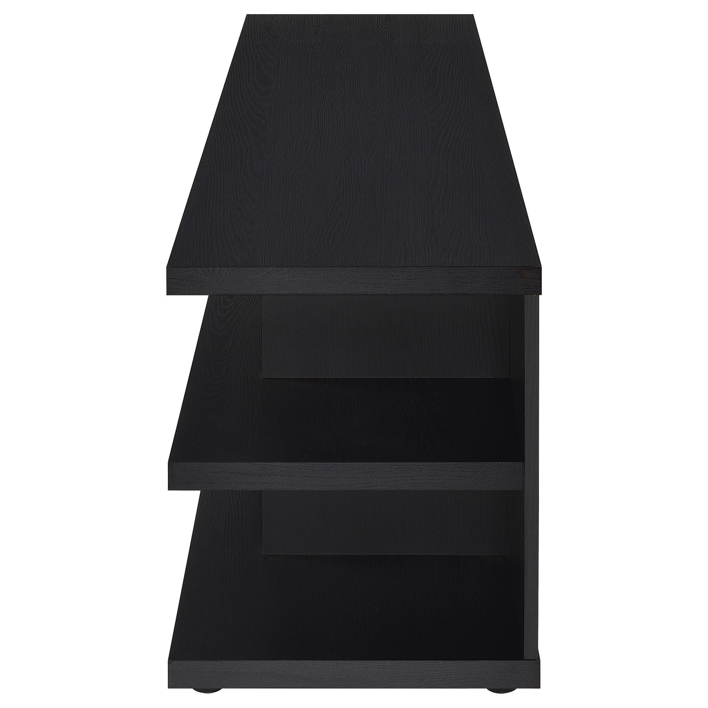  Coaster Furniture Cartmill 710533 78-inch 2-tier TV Stand Media Console - Black IMAGE 4