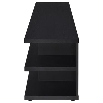  Coaster Furniture Cartmill 710533 78-inch 2-tier TV Stand Media Console - Black IMAGE 4