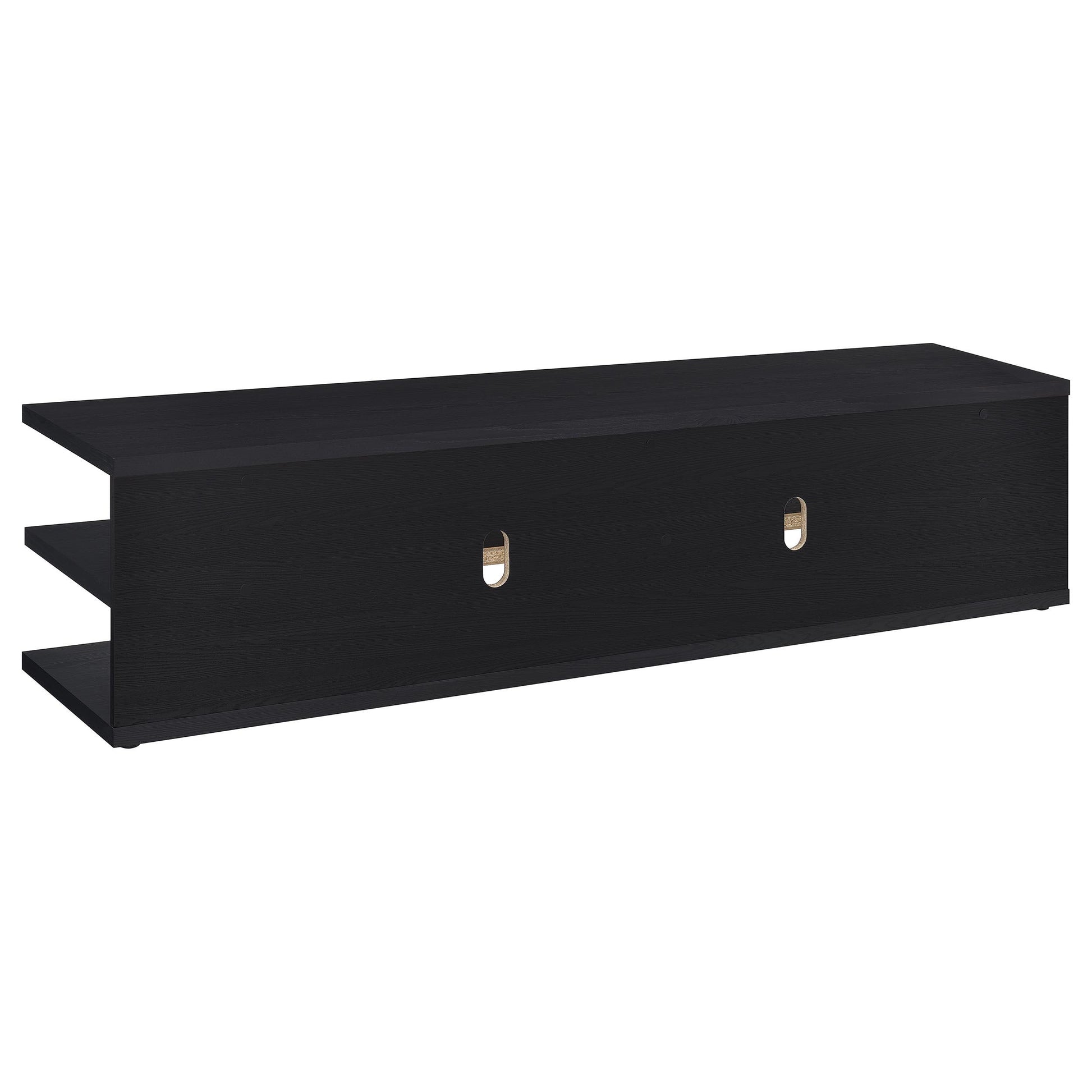  Coaster Furniture Cartmill 710533 78-inch 2-tier TV Stand Media Console - Black IMAGE 7