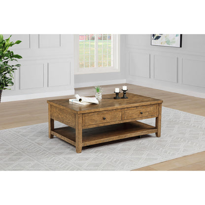  Coaster Furniture Payne 710545 48-inch Mobile Lift Top Coffee Table - Distressed Brown IMAGE 4