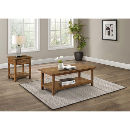  Coaster Furniture Payne 710548-S2 2-piece Coffee and 1-drawer End Table Set - Brown IMAGE 1
