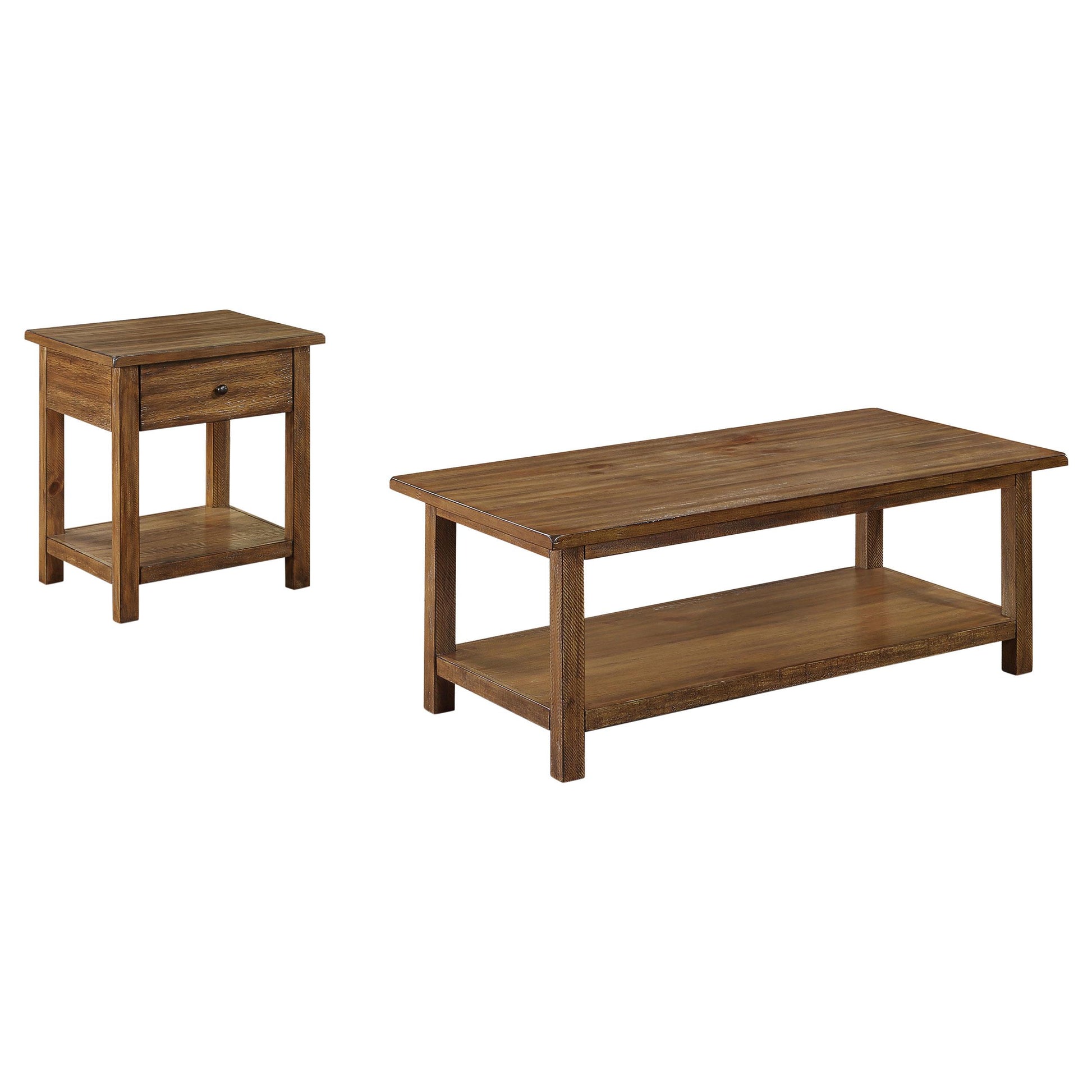  Coaster Furniture Payne 710548-S2 2-piece Coffee and 1-drawer End Table Set - Brown IMAGE 4