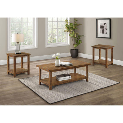  Coaster Furniture Payne 710548-S3A 3-piece Coffee and End Table Set - Distressed Brown IMAGE 4