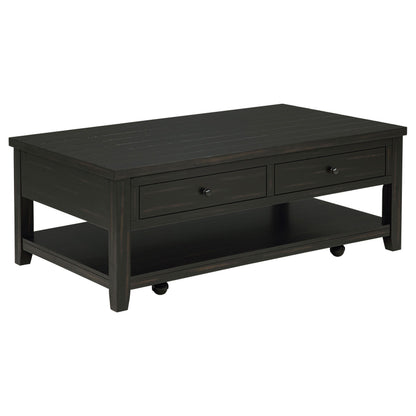  Coaster Furniture Payne 710565 48-inch Mobile Lift Top Coffee Table - Distressed Java IMAGE 1