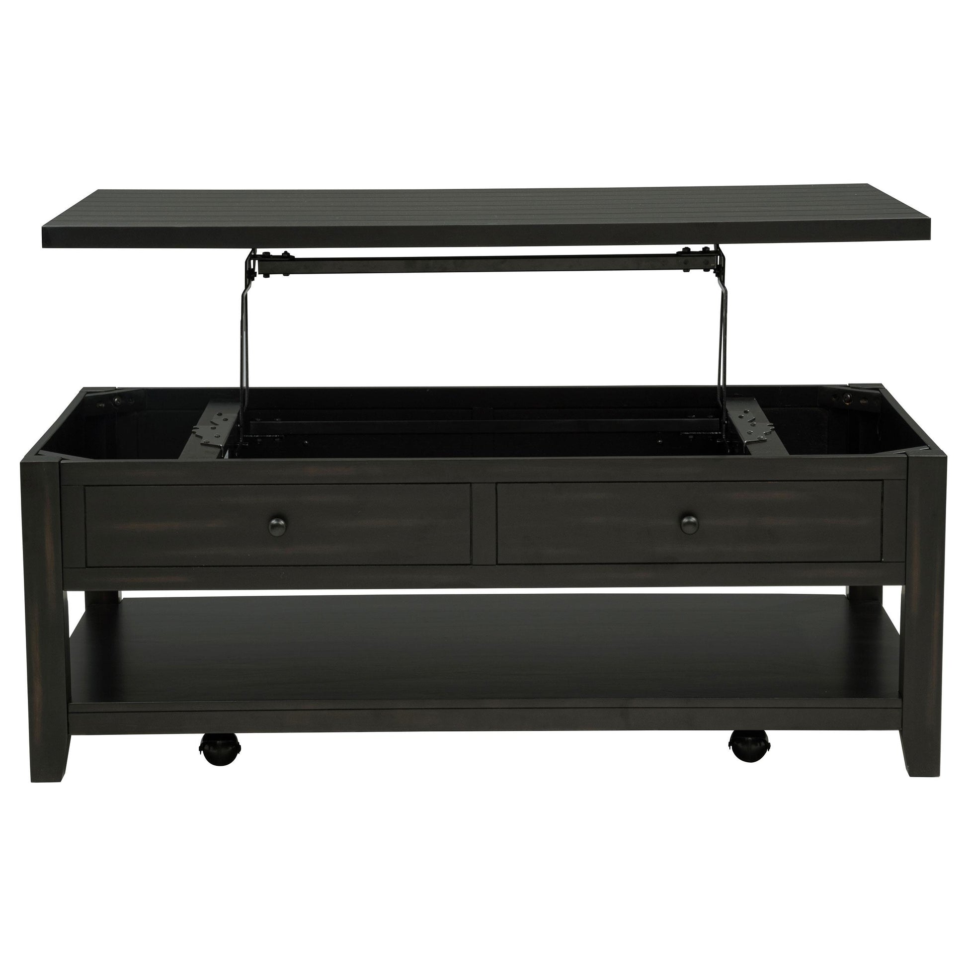  Coaster Furniture Payne 710565 48-inch Mobile Lift Top Coffee Table - Distressed Java IMAGE 7