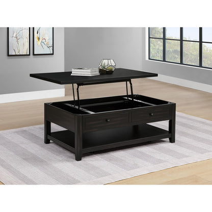  Coaster Furniture Payne 710565 48-inch Mobile Lift Top Coffee Table - Distressed Java IMAGE 9