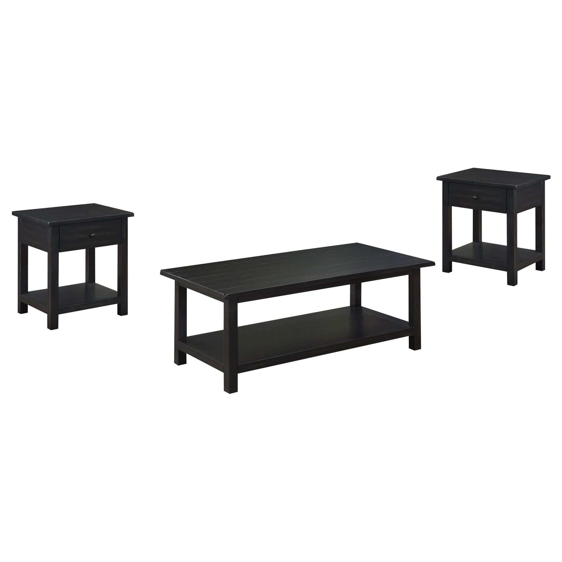  Coaster Furniture Payne 710568-S3 3-piece Coffee and 1-drawer End Table Set - Java IMAGE 1