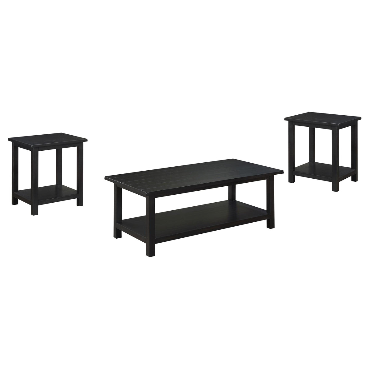  Coaster Furniture Payne 710568-S3A 3-piece Coffee and End Table Set - Distressed Java IMAGE 1
