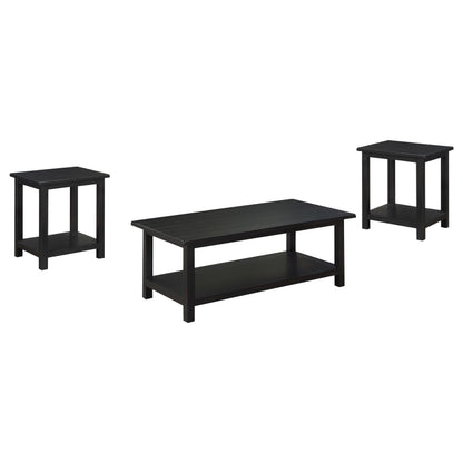  Coaster Furniture Payne 710568-S3A 3-piece Coffee and End Table Set - Distressed Java IMAGE 1