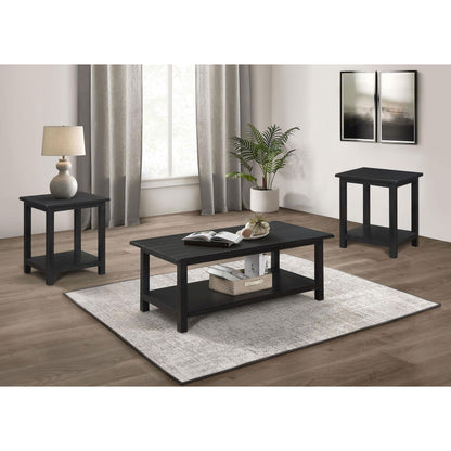  Coaster Furniture Payne 710568-S3A 3-piece Coffee and End Table Set - Distressed Java IMAGE 2