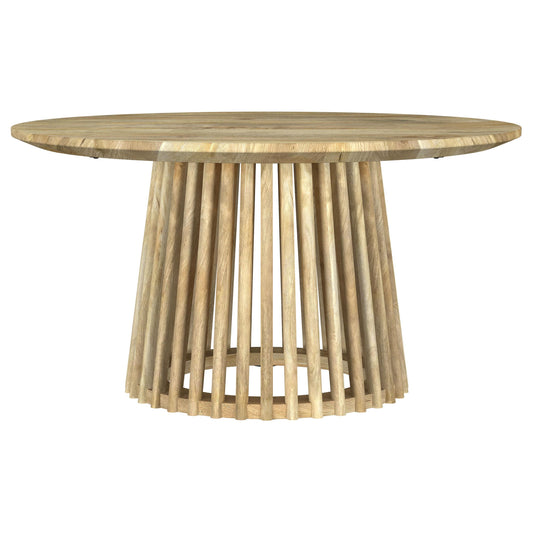  Coaster Furniture Touhy 710608 Round Solid Wood Coffee Table - Natural Mango IMAGE 1
