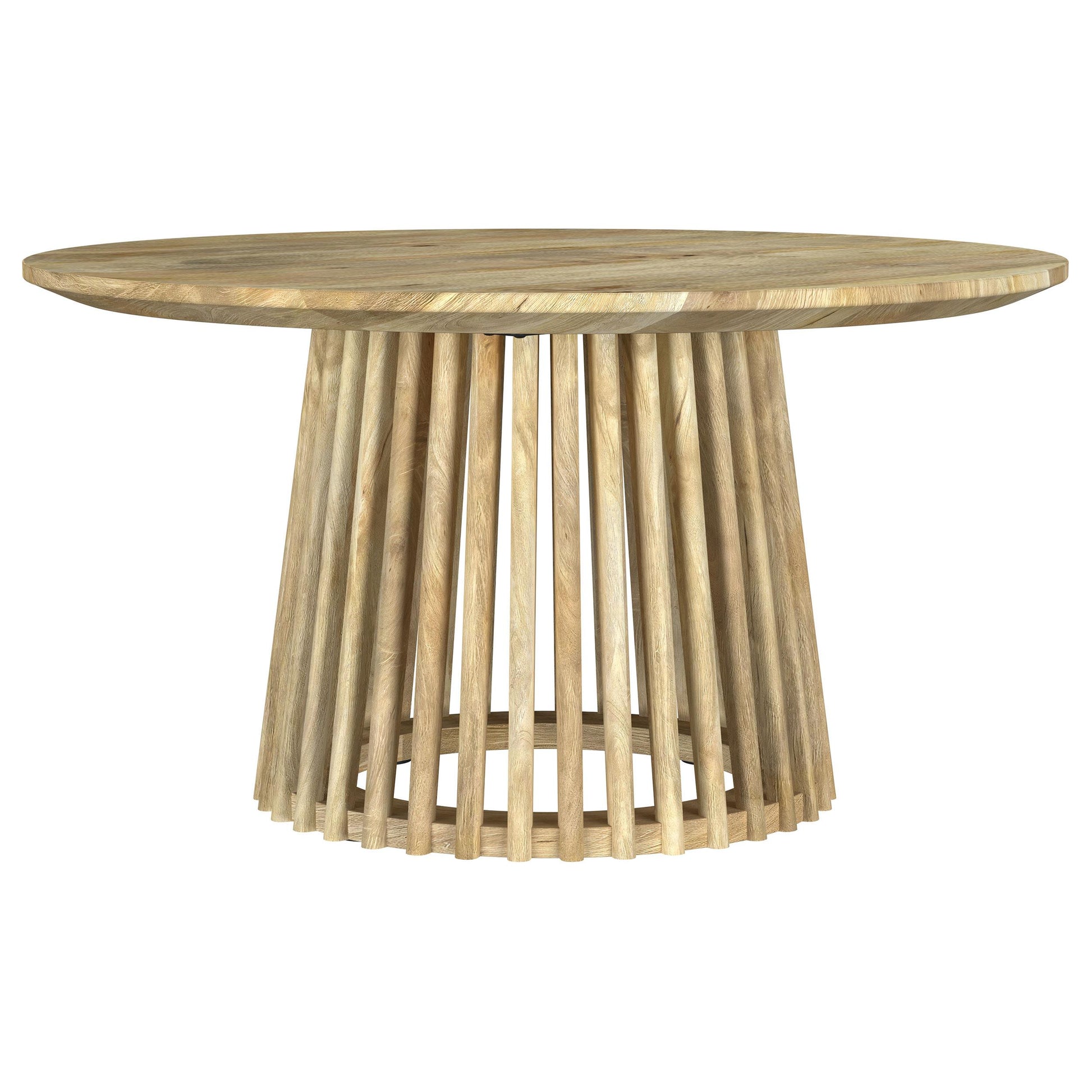  Coaster Furniture Touhy 710608 Round Solid Wood Coffee Table - Natural Mango IMAGE 2