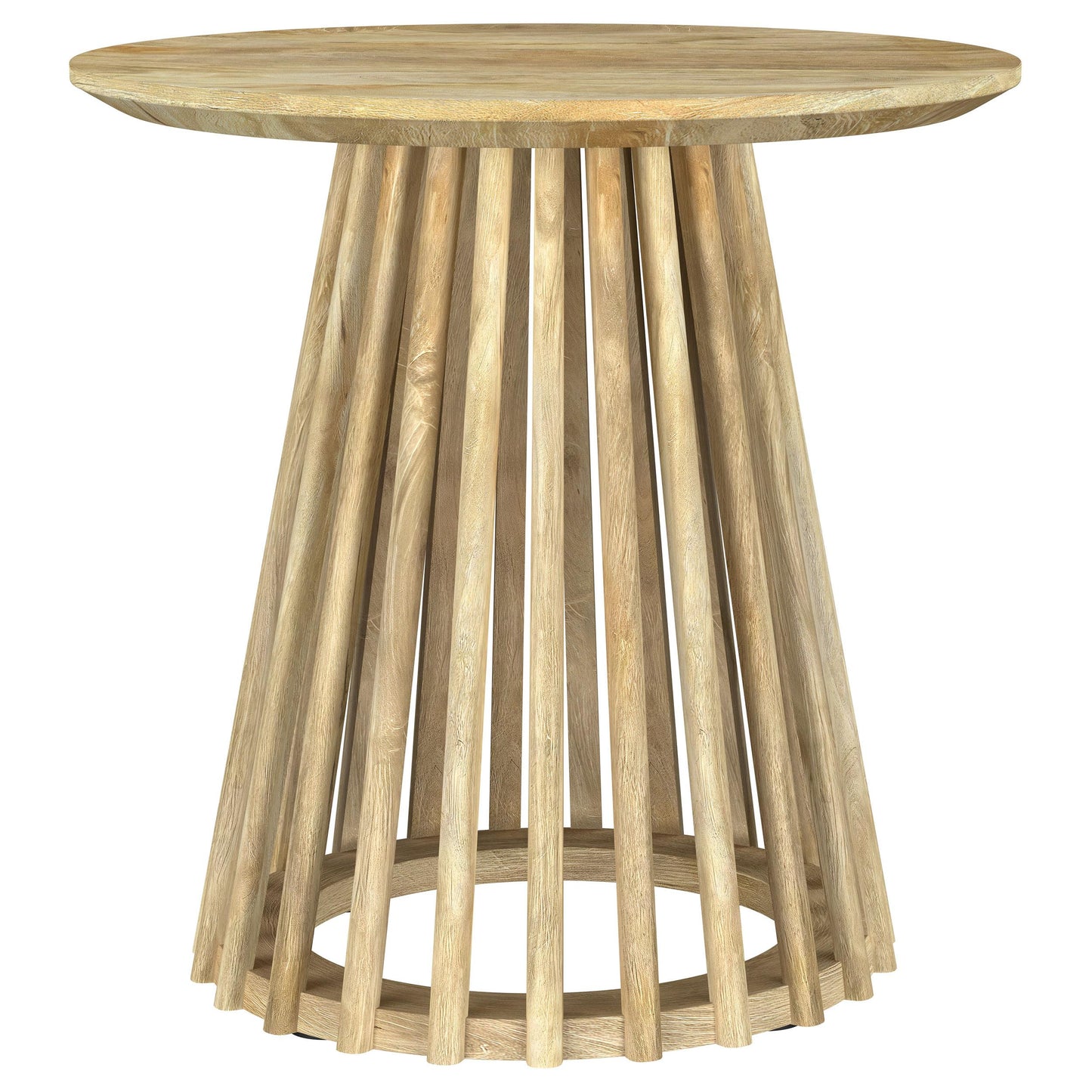  Coaster Furniture Touhy 710608-S3 3-piece Round Coffee and End Table Set - Natural Mango IMAGE 4