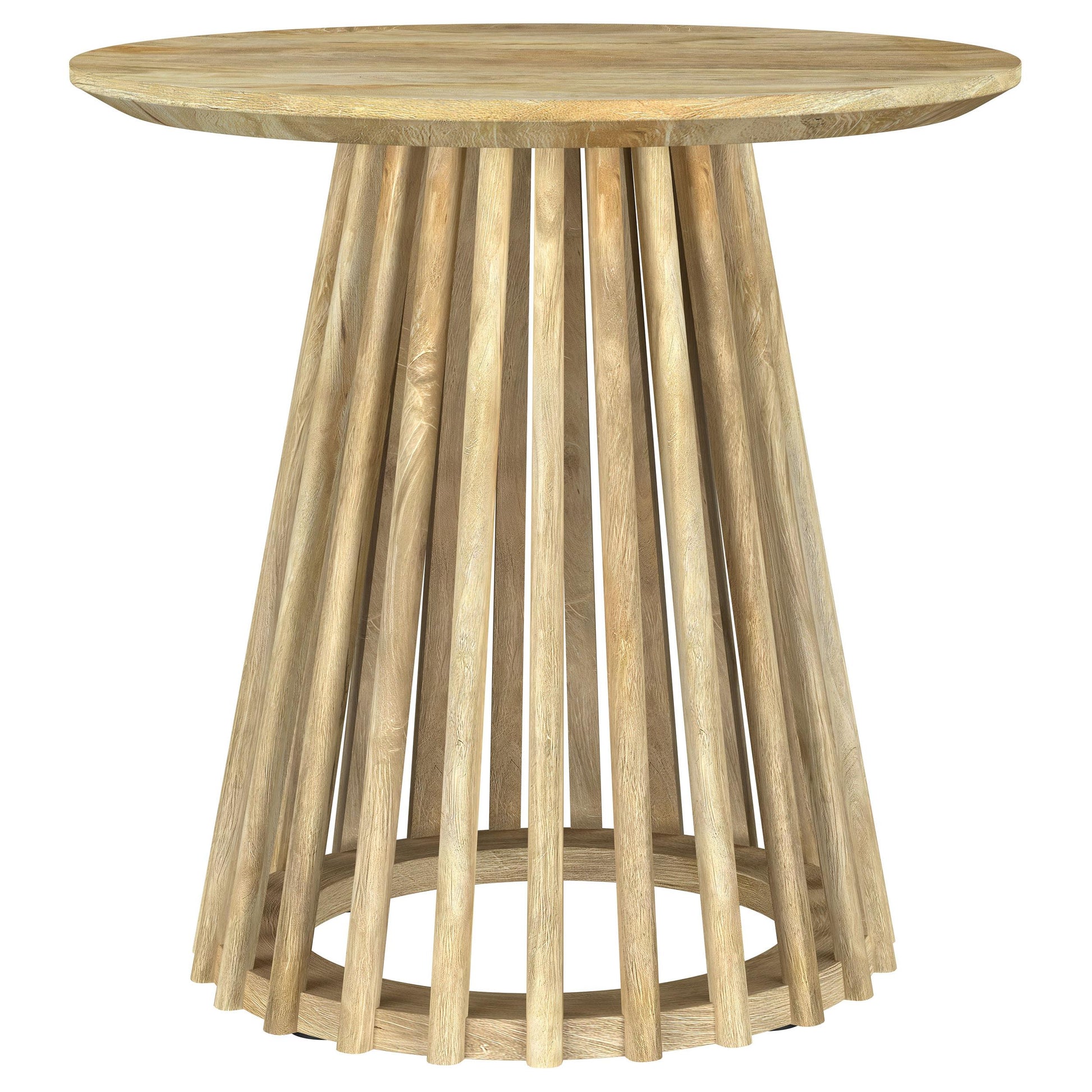 Coaster Furniture Touhy 710608-S3 3-piece Round Coffee and End Table Set - Natural Mango IMAGE 4