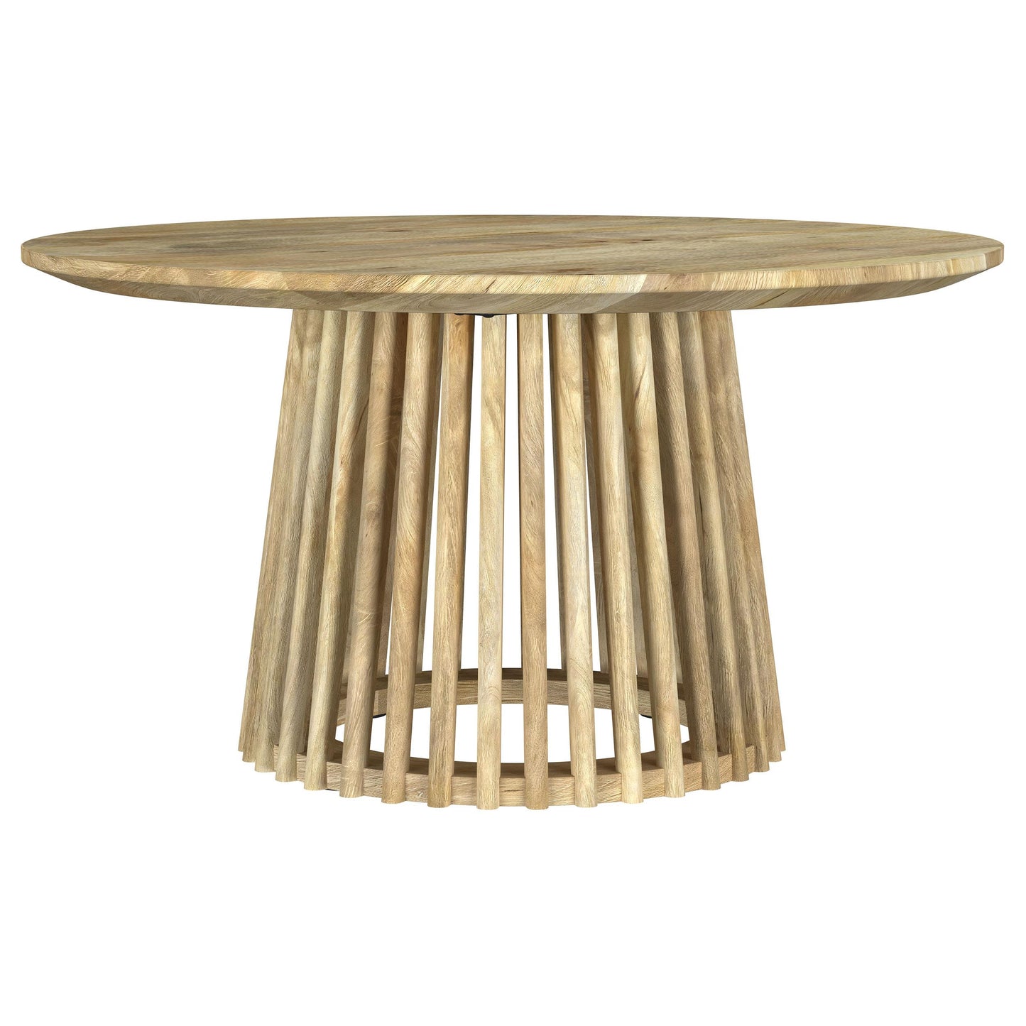  Coaster Furniture Touhy 710608-S3 3-piece Round Coffee and End Table Set - Natural Mango IMAGE 8