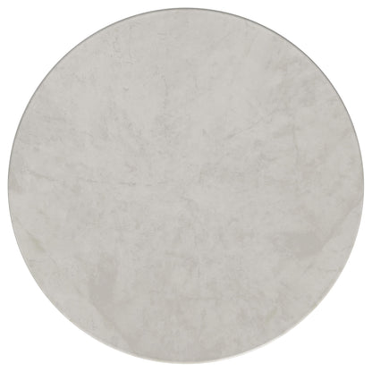  Coaster Furniture Hermas 710738 Round Genuine Marble Top Metal Coffee Table - White IMAGE 5