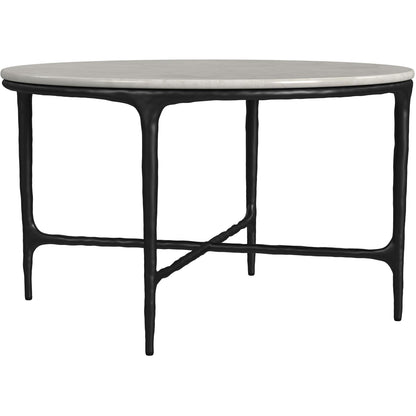  Coaster Furniture Hermas 710738-S2 2-piece Round Marble Coffee and End Table Set - White IMAGE 8