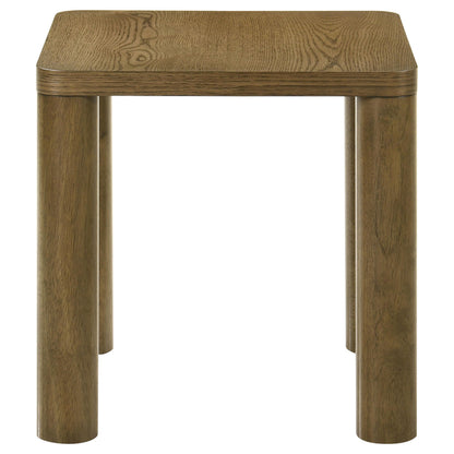  Coaster Furniture Castlewood 710857 Engineered Wood Accent End Table - Brown Oak IMAGE 1
