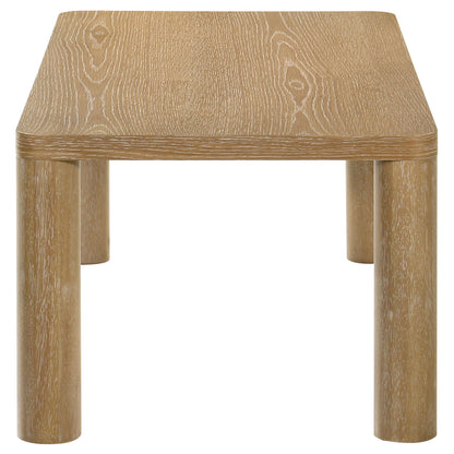  Coaster Furniture Castlewood 710868 Engineered Wood Coffee Table - Light Oak IMAGE 2