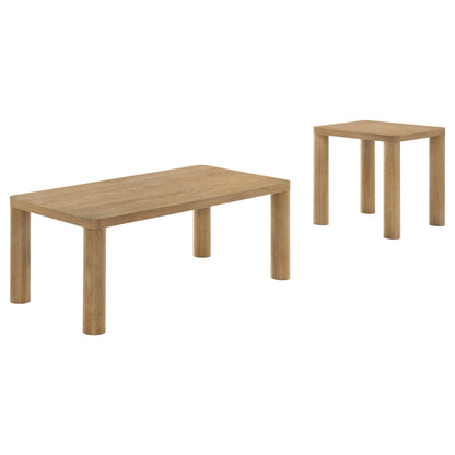  Coaster Furniture Castlewood 710868-S2 2-piece Cocktail Coffee Table Set - Light Oak IMAGE 6