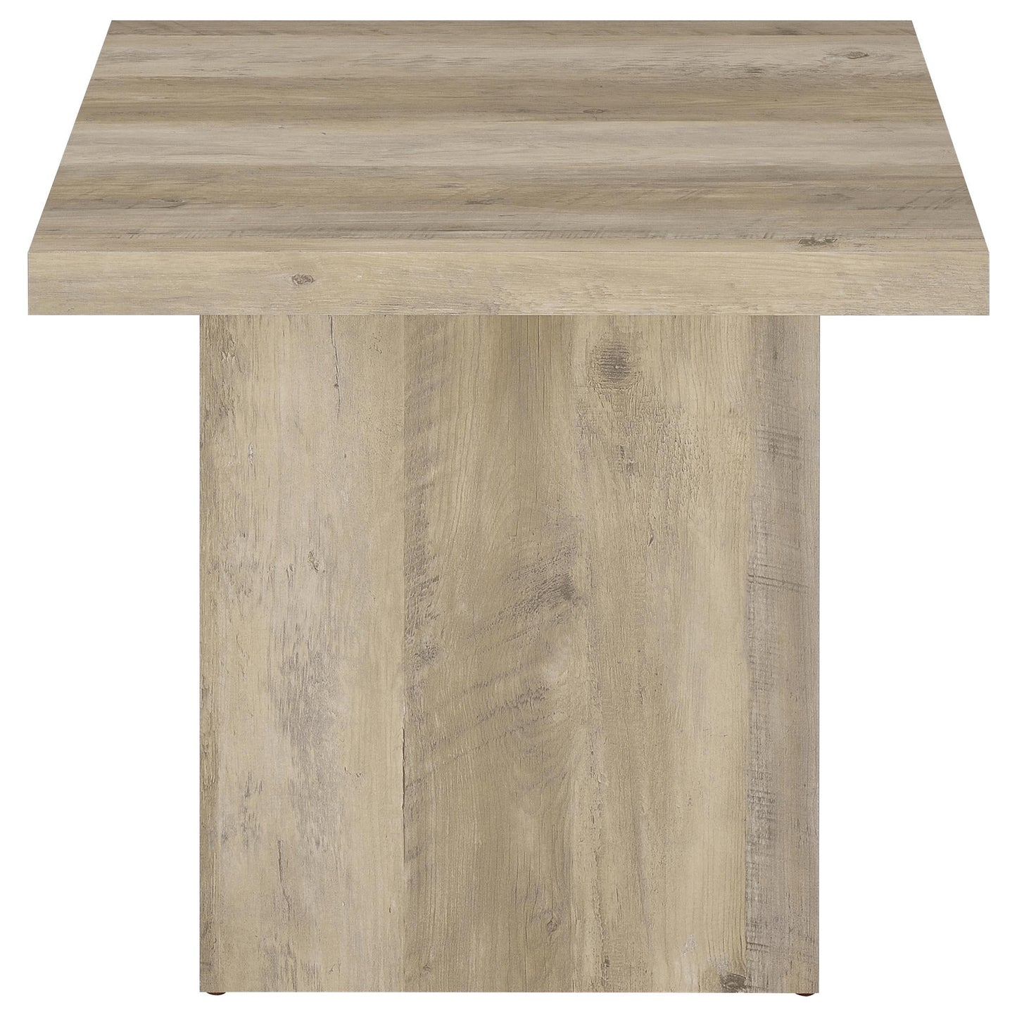  Coaster Furniture Devar 710877 Square Engineered Wood End Table - Distressed Pine IMAGE 7