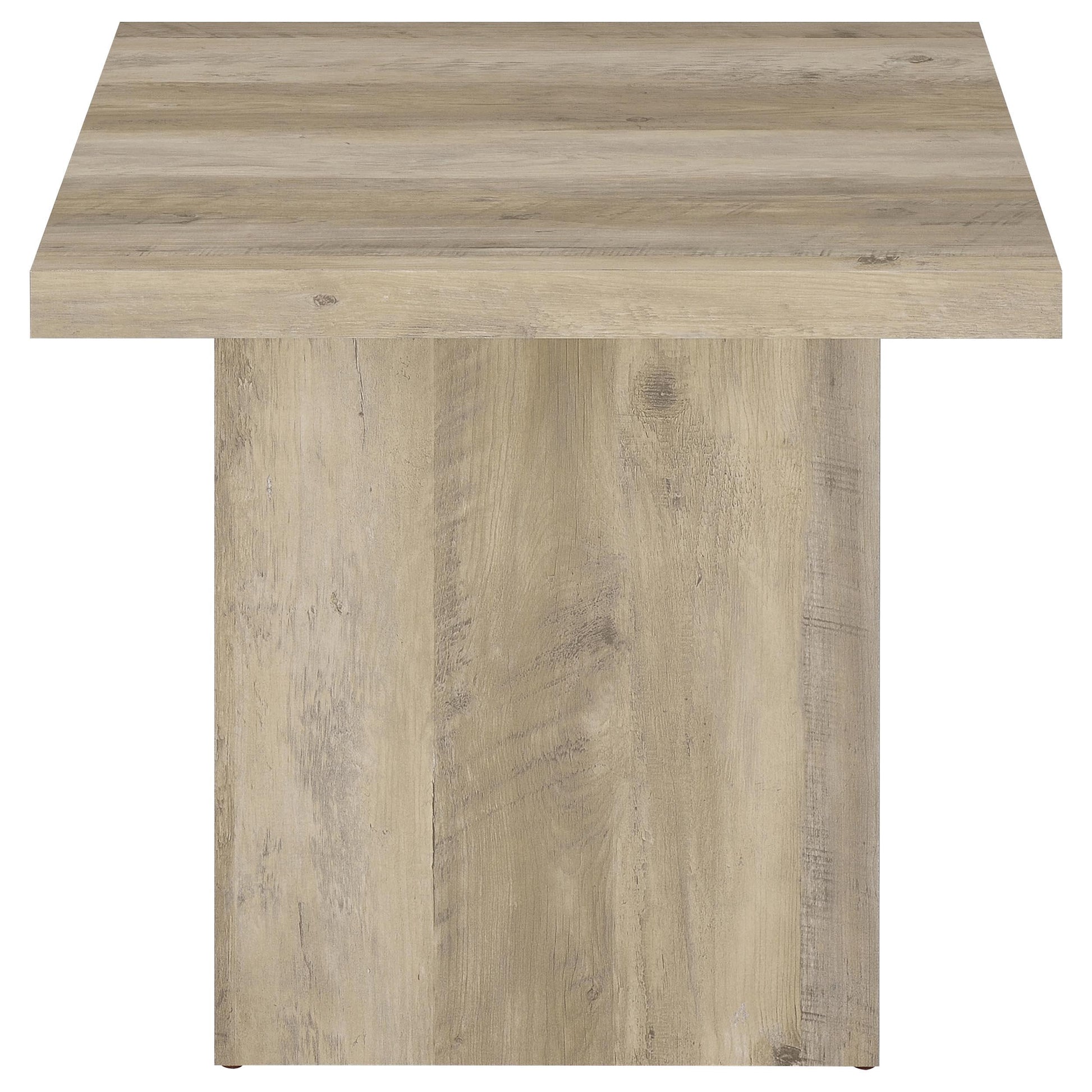  Coaster Furniture Devar 710877 Square Engineered Wood End Table - Distressed Pine IMAGE 7