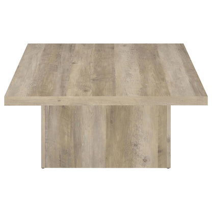  Coaster Furniture Devar 710878 Square Engineered Wood Coffee Table - Distressed Pine IMAGE 4