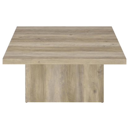  Coaster Furniture Devar 710878 Square Engineered Wood Coffee Table - Distressed Pine IMAGE 7