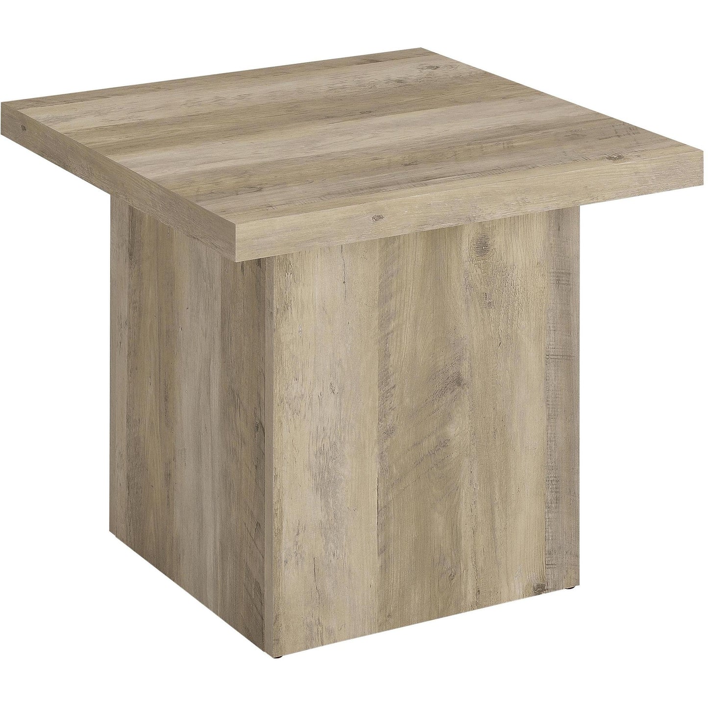  Coaster Furniture Devar 710878-S2 2-piece Square Coffee End Table Set - Distressed Pine IMAGE 3