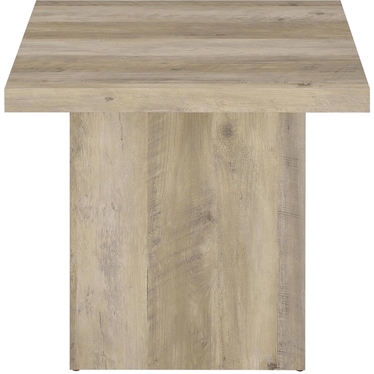  Coaster Furniture Devar 710878-S3 3-piece Square Coffee End Table Set - Distressed Pine IMAGE 4