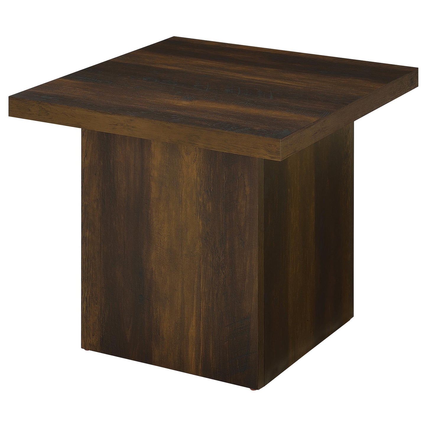  Coaster Furniture Devar 710887 Square Engineered Wood End Table - Dark Pine IMAGE 2