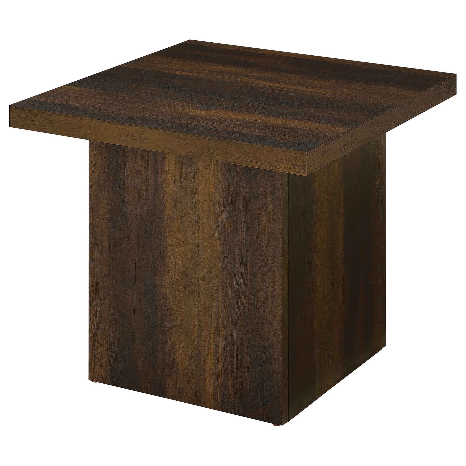  Coaster Furniture Devar 710887 Square Engineered Wood End Table - Dark Pine IMAGE 2