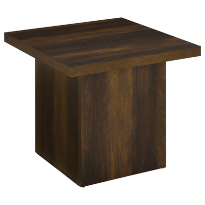  Coaster Furniture Devar 710887 Square Engineered Wood End Table - Dark Pine IMAGE 8