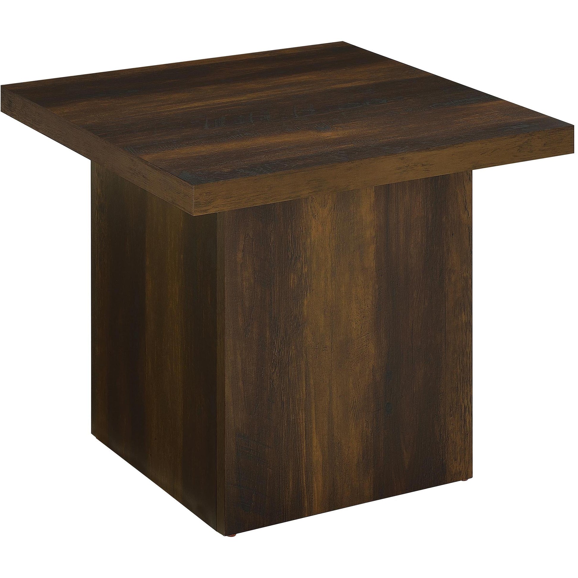  Coaster Furniture Devar 710888-S2 2-piece Square Coffee and End Table Set - Dark Pine IMAGE 3