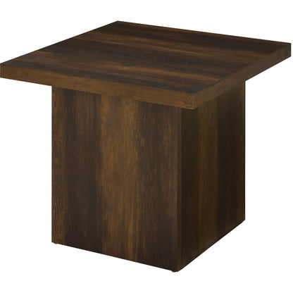  Coaster Furniture Devar 710888-S2 2-piece Square Coffee and End Table Set - Dark Pine IMAGE 5
