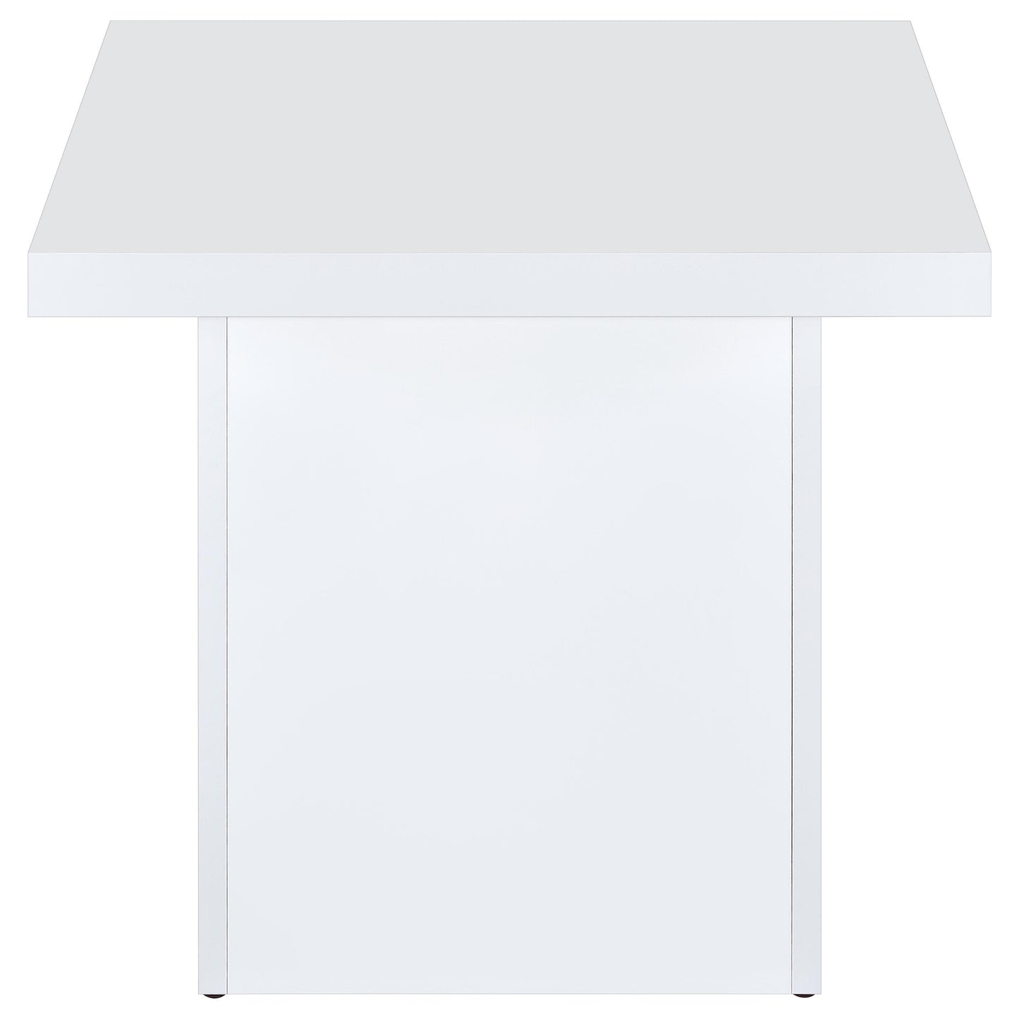  Coaster Furniture Devar 710897 Square Engineered Wood End Table - White High Gloss IMAGE 4