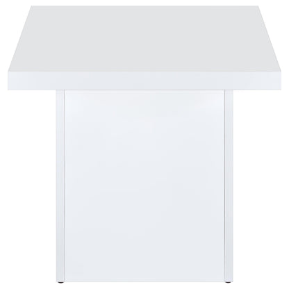  Coaster Furniture Devar 710897 Square Engineered Wood End Table - White High Gloss IMAGE 4