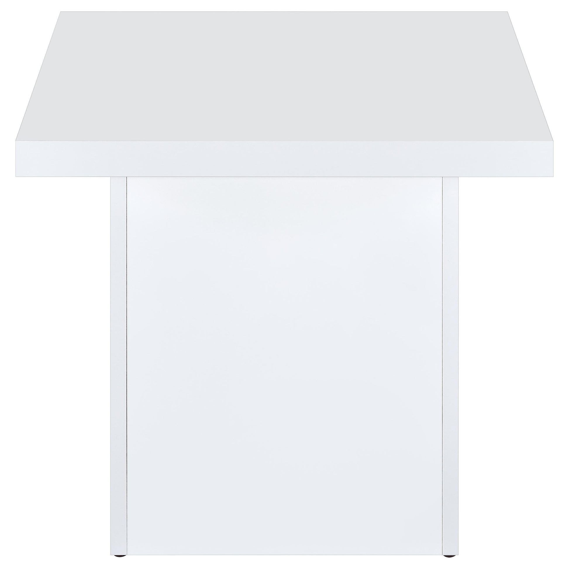  Coaster Furniture Devar 710897 Square Engineered Wood End Table - White High Gloss IMAGE 7