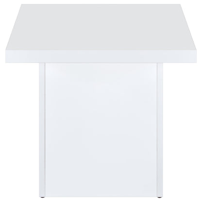  Coaster Furniture Devar 710897 Square Engineered Wood End Table - White High Gloss IMAGE 7