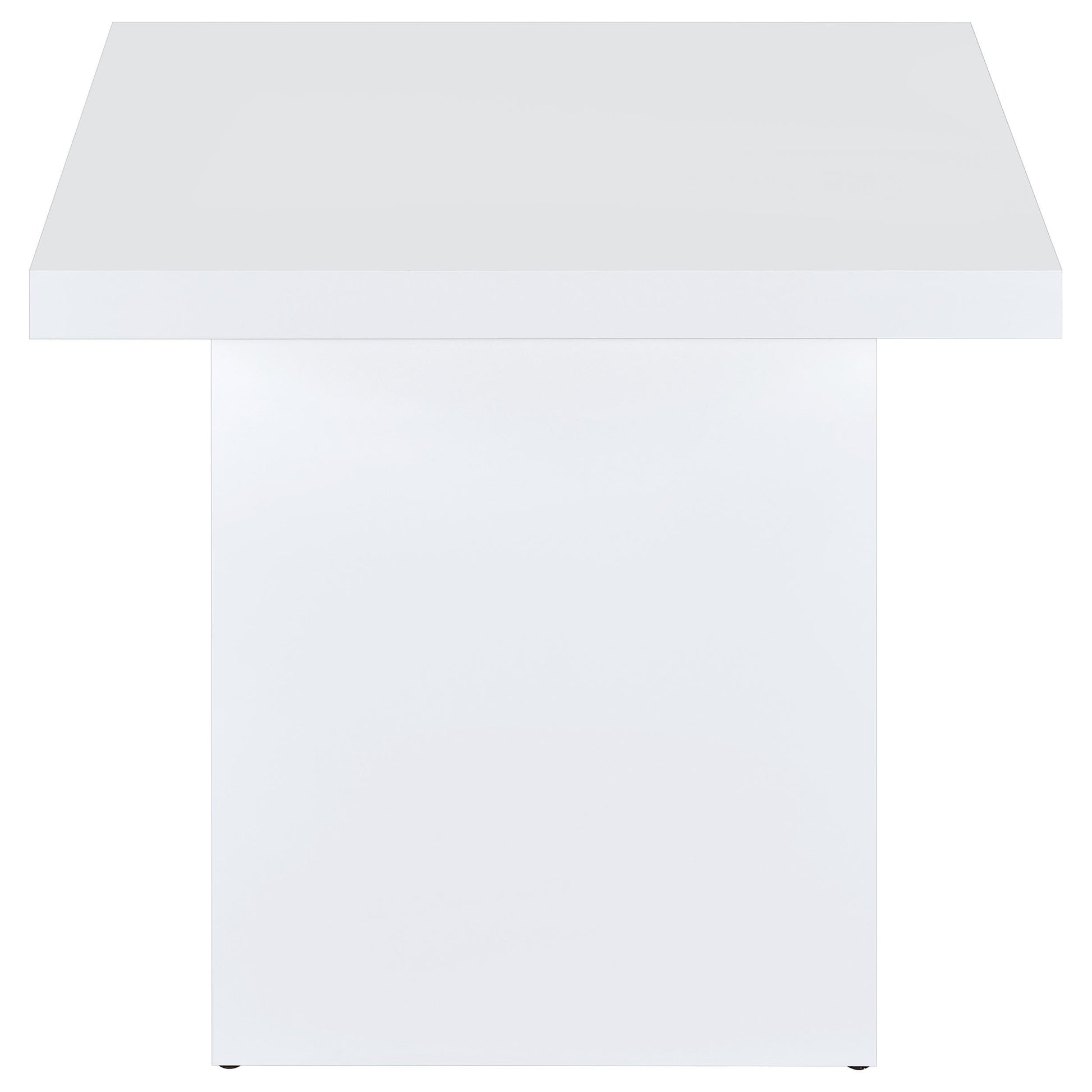  Coaster Furniture Devar 710897 Square Engineered Wood End Table - White High Gloss IMAGE 8