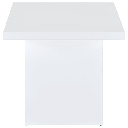  Coaster Furniture Devar 710897 Square Engineered Wood End Table - White High Gloss IMAGE 8