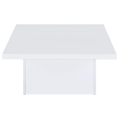  Coaster Furniture Devar 710898 Square Engineered Wood Coffee Table - White High Gloss IMAGE 7