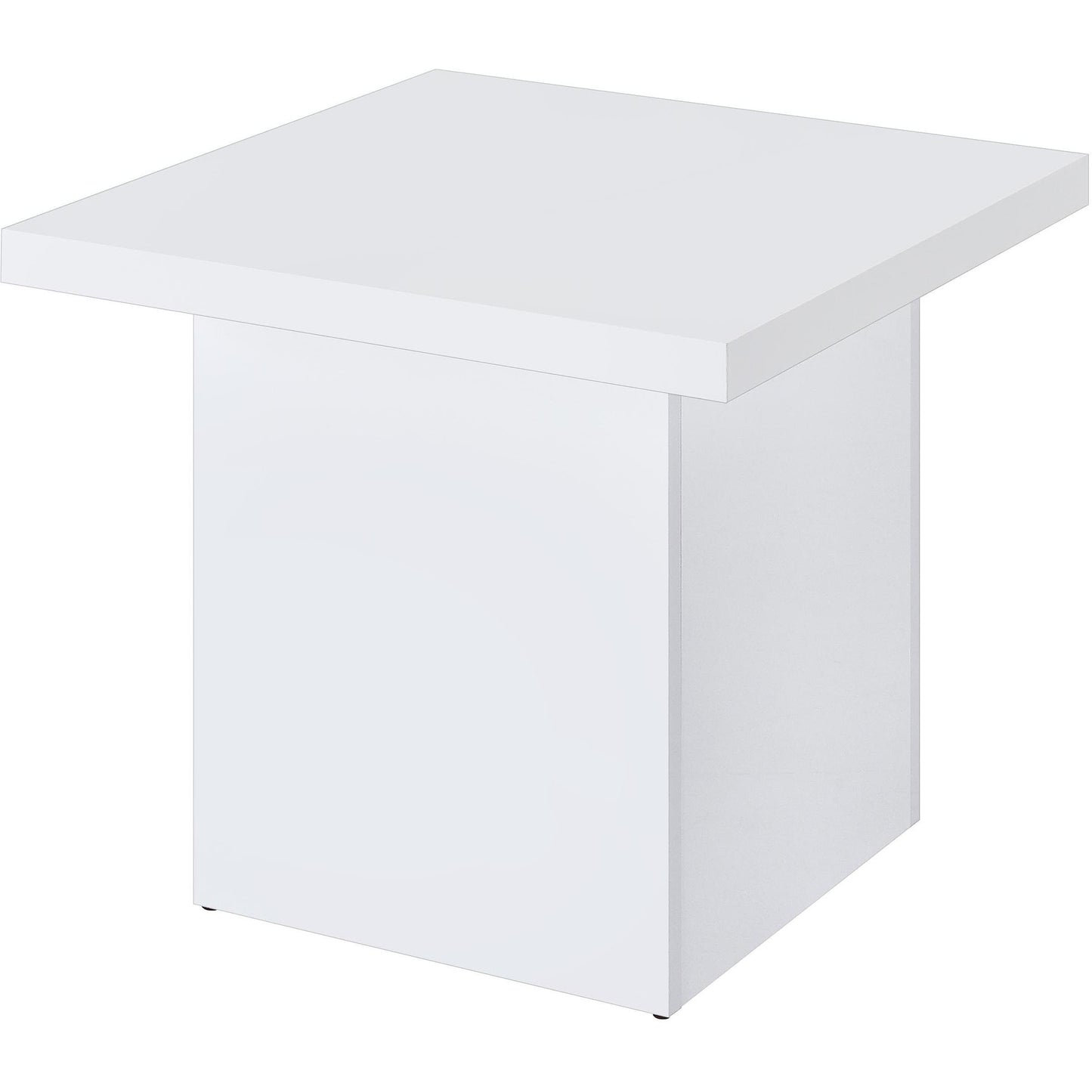  Coaster Furniture Devar 710898-S2 2-piece Square Coffee End Table Set - White High Gloss IMAGE 5