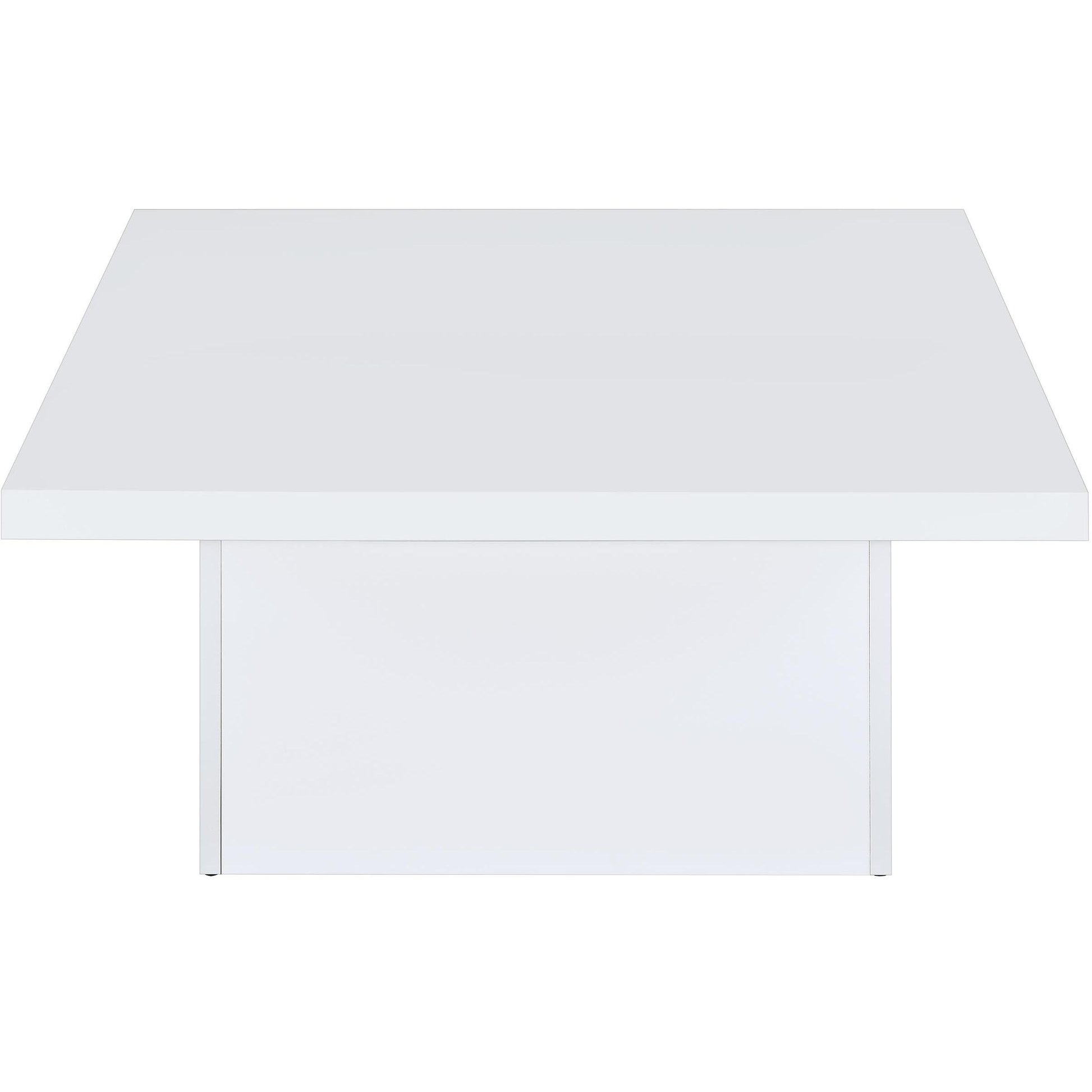  Coaster Furniture Devar 710898-S3 3-piece Square Coffee End Table Set - White High Gloss IMAGE 12
