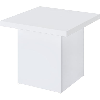  Coaster Furniture Devar 710898-S3 3-piece Square Coffee End Table Set - White High Gloss IMAGE 5
