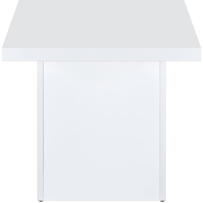  Coaster Furniture Devar 710898-S3 3-piece Square Coffee End Table Set - White High Gloss IMAGE 7