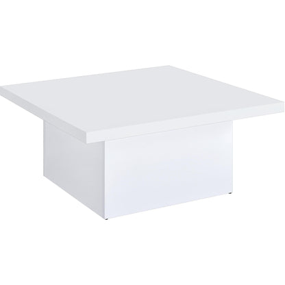  Coaster Furniture Devar 710898-S3 3-piece Square Coffee End Table Set - White High Gloss IMAGE 8