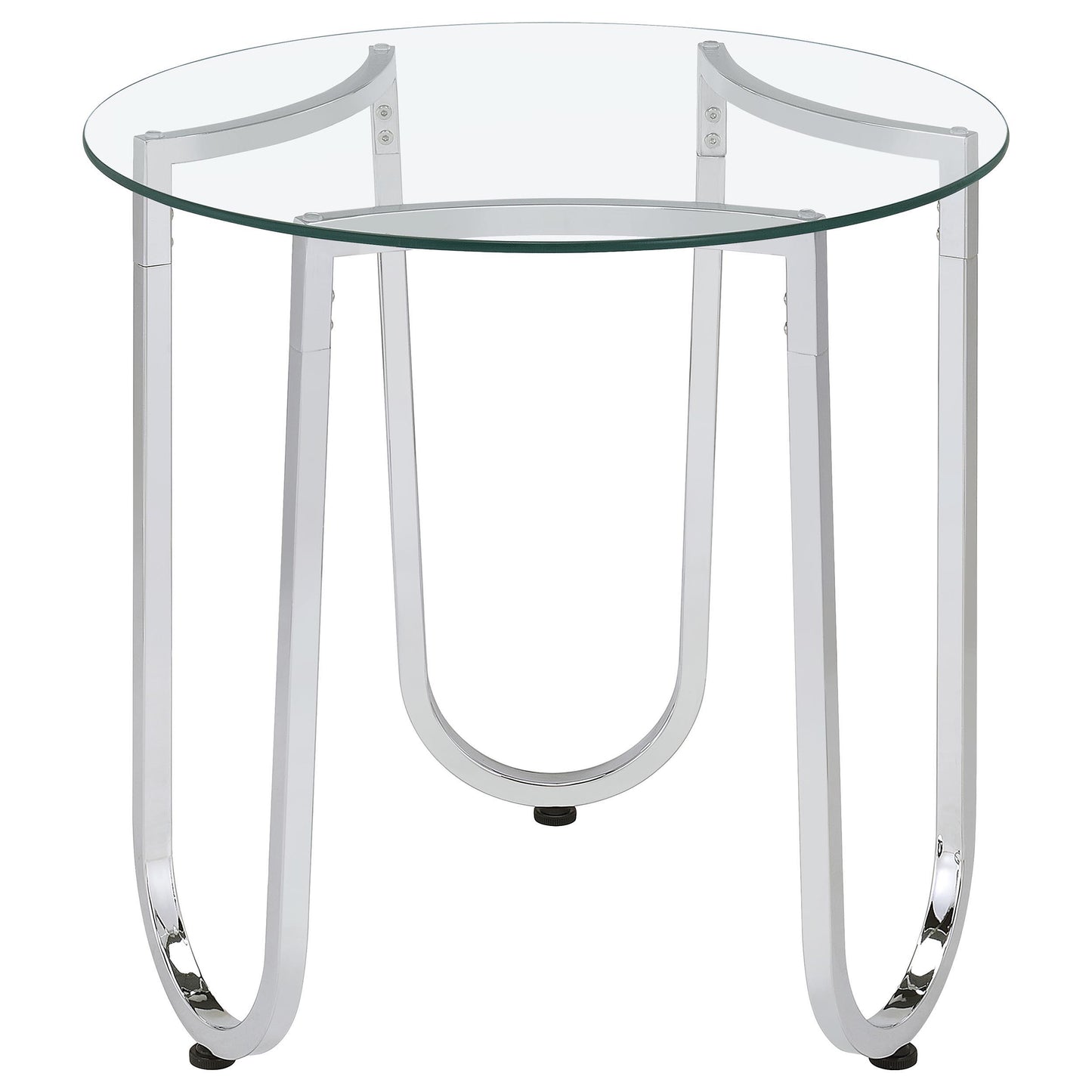  Coaster Furniture Beller 710908-S2 2-piece Round Tempered Glass Top Coffee Table Set - Chrome IMAGE 13