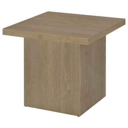  Coaster Furniture Devar 710917 Square Engineered Wood End Table - Latte IMAGE 2