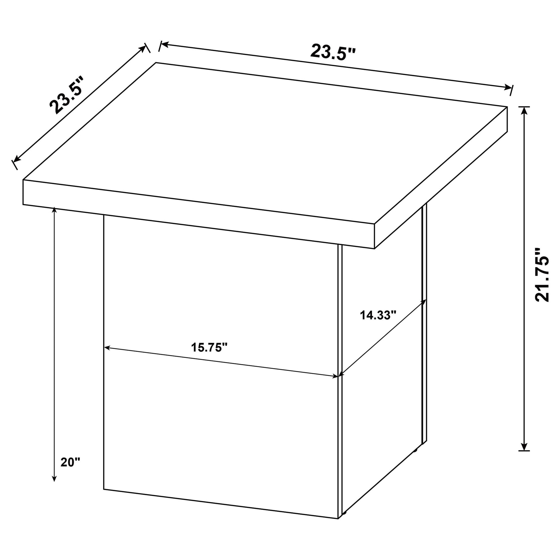  Coaster Furniture Devar 710917 Square Engineered Wood End Table - Latte IMAGE 7